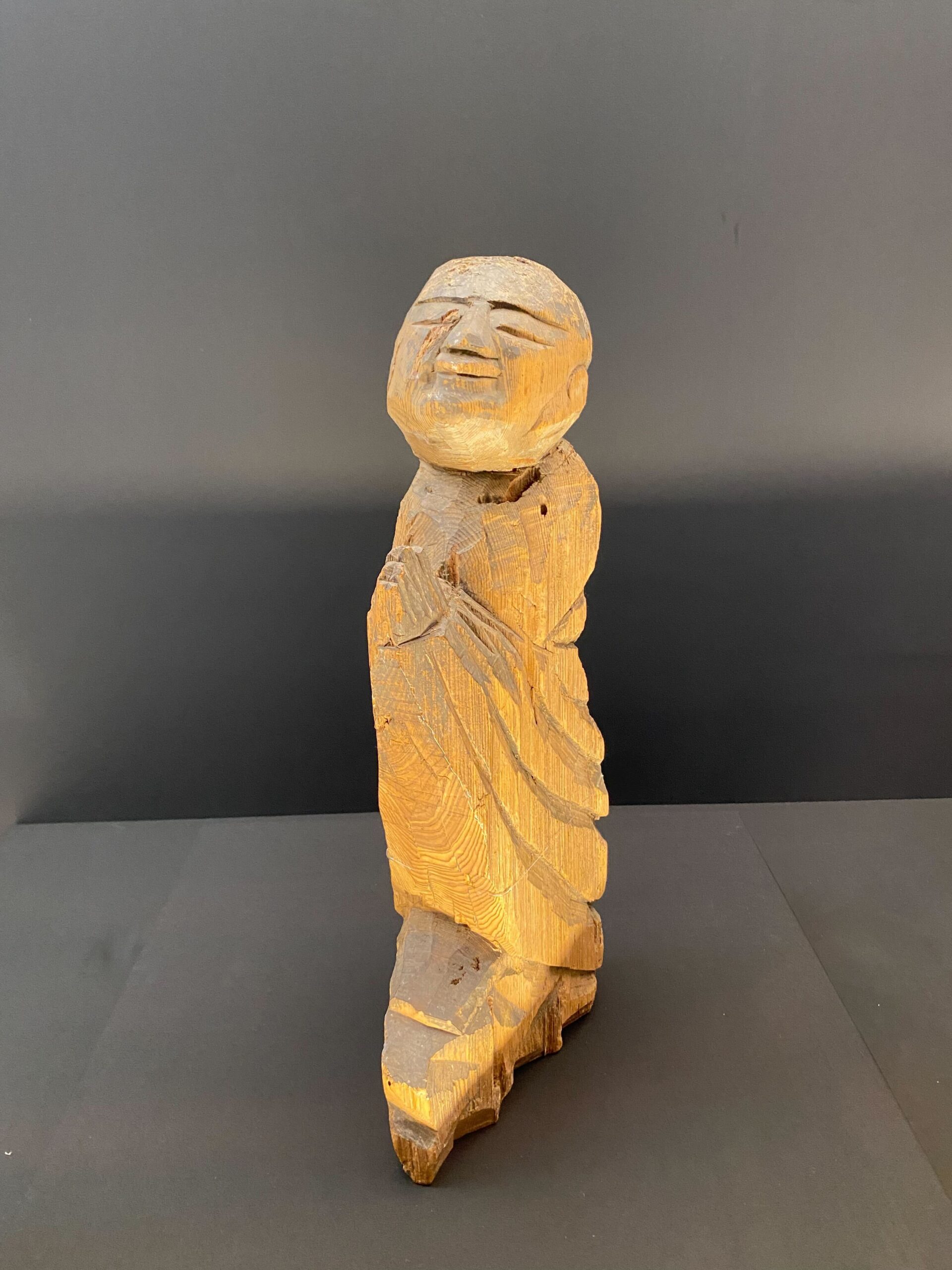 中国仏教美術 時代 唐三彩 陶器 菩薩像 仏像 1413㌘ - 工芸品